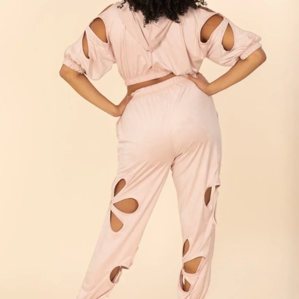 Hoodie Flower Cut-Out Set - Picture 3 of 11